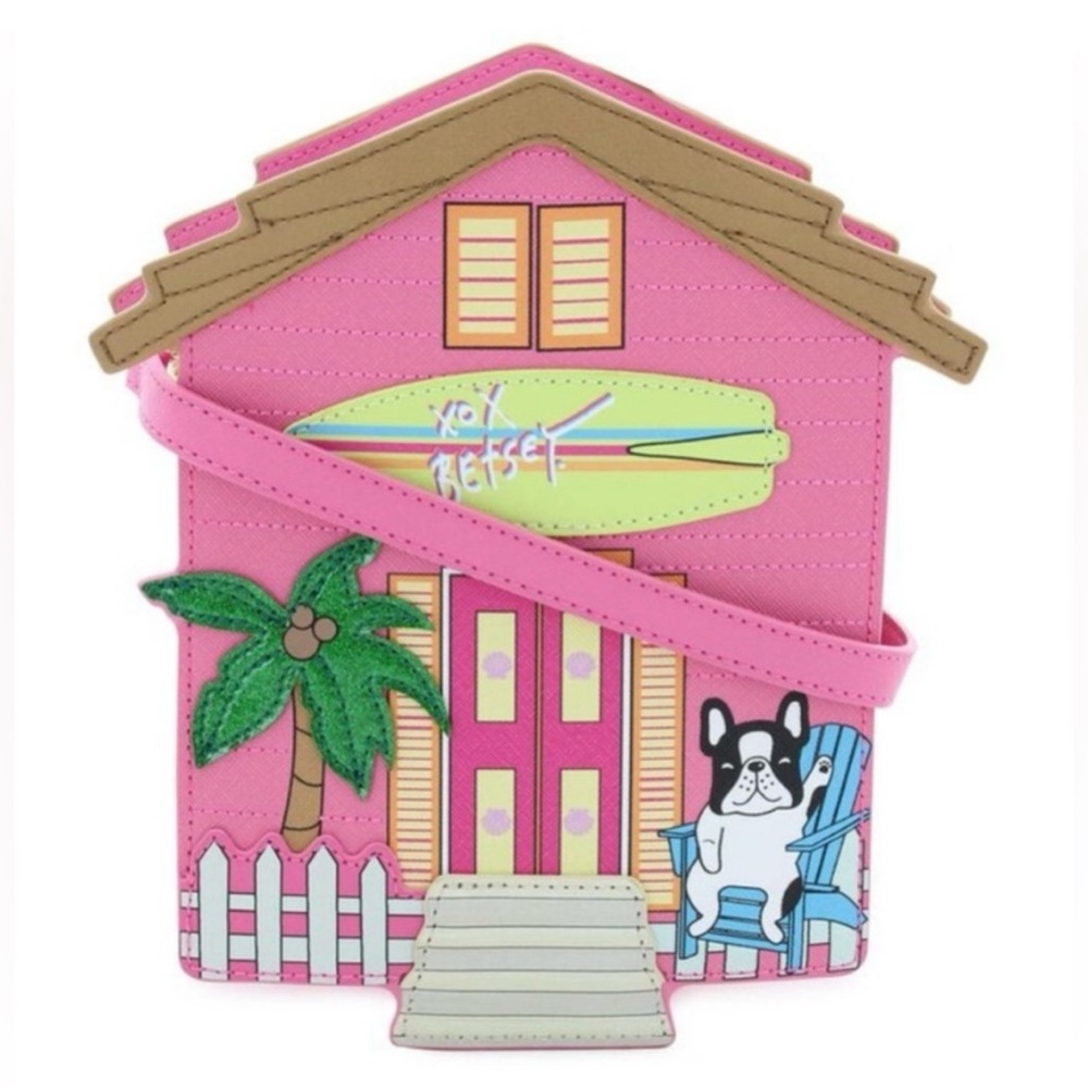 Betsey Johnson Pink Beach House Crossbody Bag NWT - Picture 6 of 6